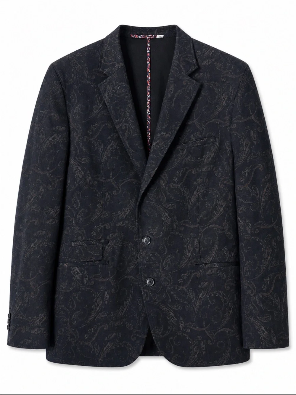 Robert Graham Black Paisley Jacquard Sports Coat